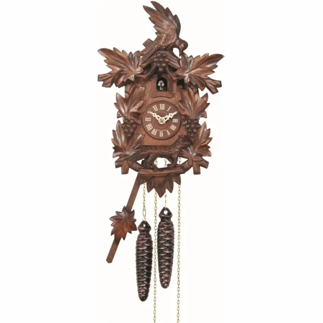 Engstler 922_QM - Koekoeksklok - Kwarts - Notenhout - met muziek - 30 cm Bruin