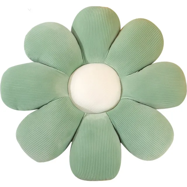 Il Bambini Bloem kussen Groen - Bloemvormig kussen - Aesthetic kussen met bloem vorm - Kussen Bloemen - Flower Power - 40 x 40 cm