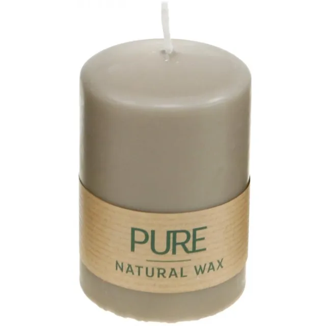 Wenzel Kerzen Pure stompkaars bruin 90/60 natuurlijke waskaars duurzame stearine koo