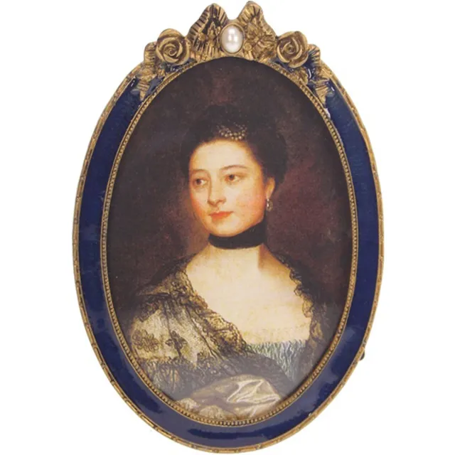 AL Ovalen Fotolijst - Goud / Blauw - 10 x 15 cm