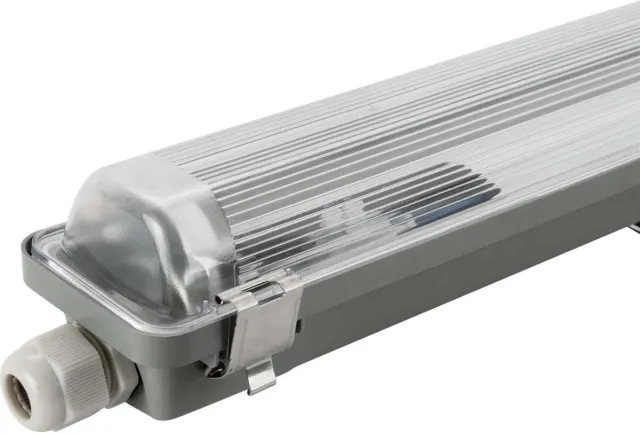 LEDVION LED Armatuur 150CM Clips - IP65 - Excl. LED Buis Grijs