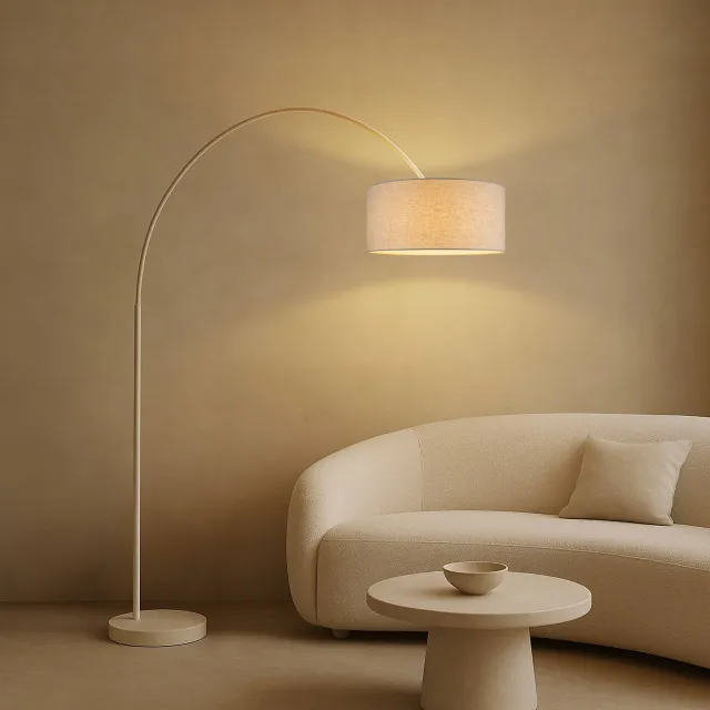 NOUS Living vloerlamp Jane Naturel/off-white