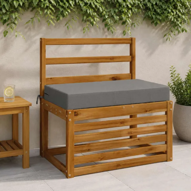 vidaXL Rugkussen SOEST 100% Polyester Grijs 70 x 40 x 10 cm