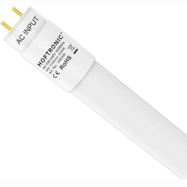 HOFTRONIC LED TL armatuur 60cm - T8 (G13) - 9 Watt 990 lumen (110lm/W) - 3000K Warm wit (830) - Flikkervrij - IP20 Stofdicht Transparant