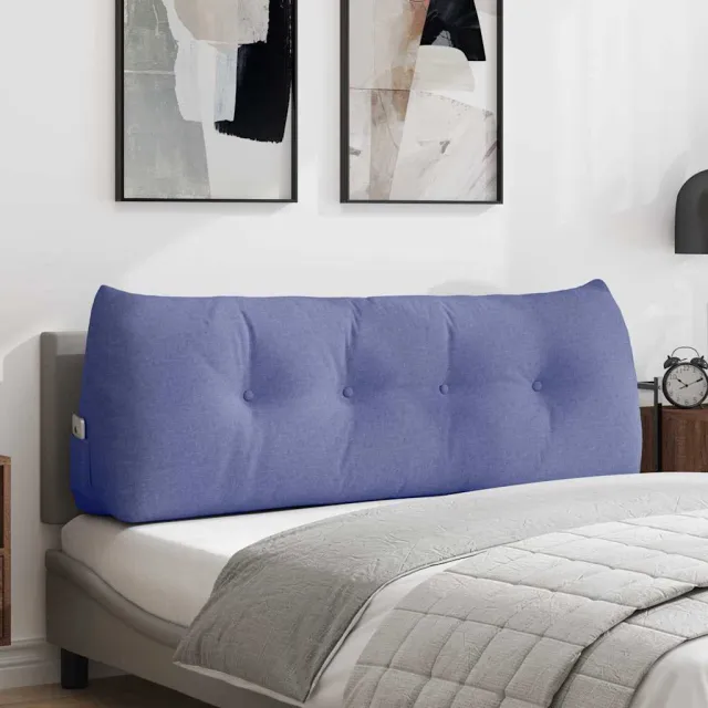 vidaXL Rugkussen Jeans Blauw 140 x 50 x 24 cm Stof