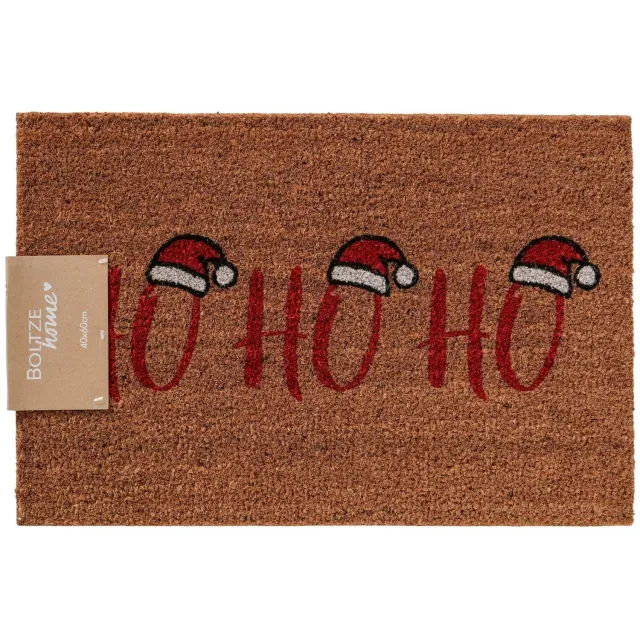 Boltze Home Kokosvezel deurmat Hohoho, 60 x 40 cm Bruin