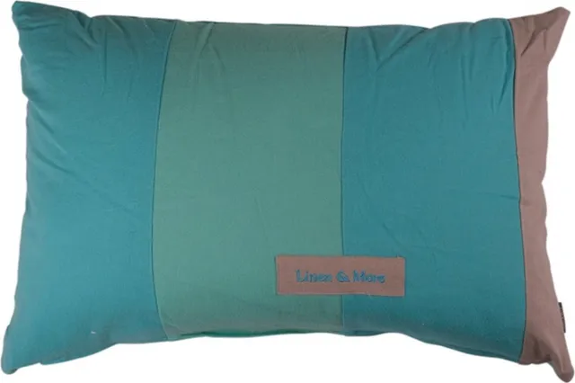 Linen & More Patchwork Turquoise / Kussen | 40 X 60 | Sierkussen Voor Woonkamer Of Slaapkamer Blauw