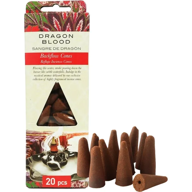 Flora Classique Backflow Wierookkegels Incense cones 20 stuks - Dragon Blood Bruin
