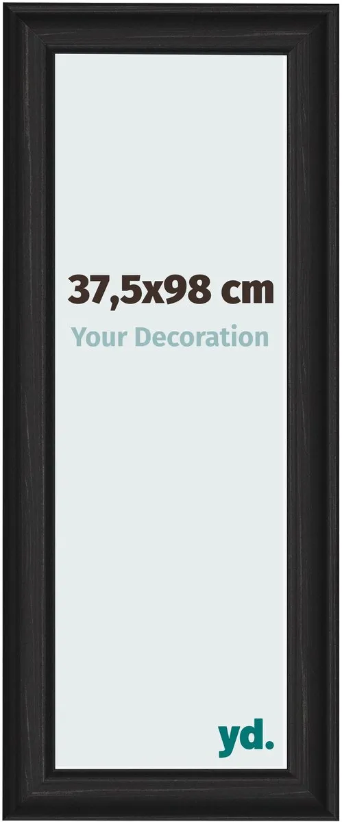 yd. Your Decoration - Fotolijst 37,5x98 cm - MDF - Zwart Houtnerf - Lazio