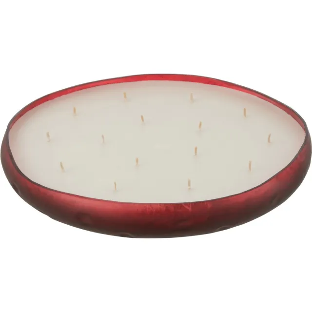J-Line geurkaars M-Chic - Oud & Amber - glas - rood - XL - 35U