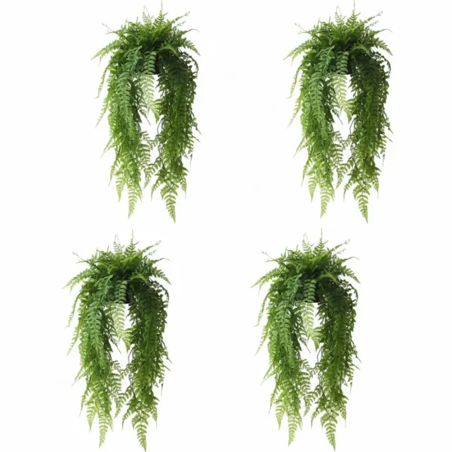 Zaltino Kunsthangplanten 4 stuks – Realistische uitstraling – 65 cm lang – Inclusief pot – Geschikt voor buiten & binnen – Hangende decoratie – Onderhoudsvrij – Wijnstokdesign Groen