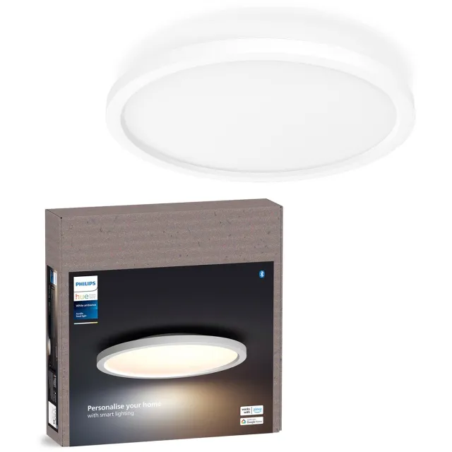 Philips Hue Aurelle paneellamp – warm- tot koelwit licht – wit – rond
