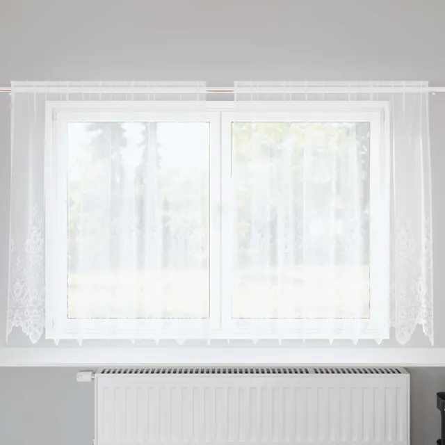 vidaXL Kantgordijn Wit 160 x 200 cm Polyester