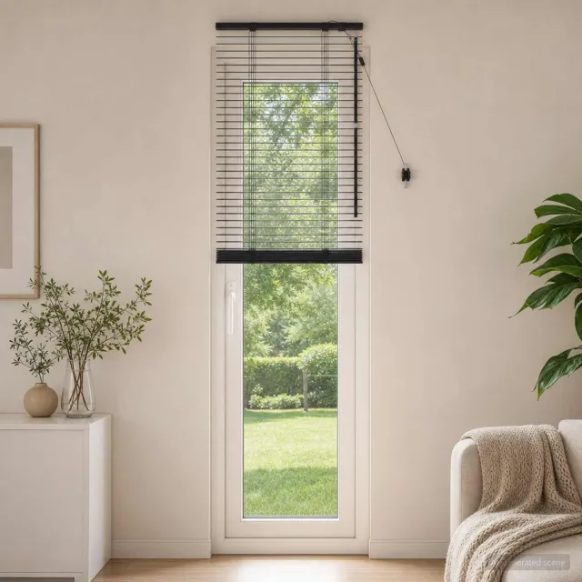 vidaXL Venetiaanse jaloezie Zwart 60 x 250 cm 35 mm