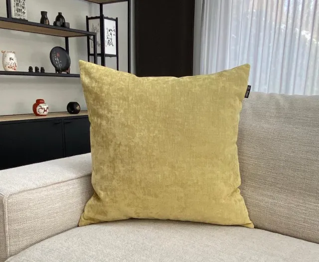 Zippi Design Fresh Mellow Yellow Sierkussen Luxe (veren vulling) groot 55 x 55 cm kleur geel