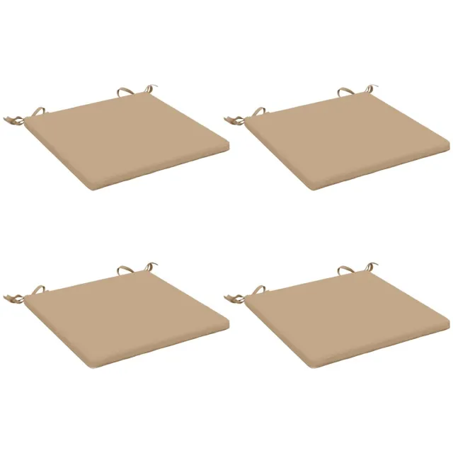vidaXL Zitkussens - SOEST - 4 - st - 100% - Polyester - Zand - 45 - x - 45 - x - 3 - cm
