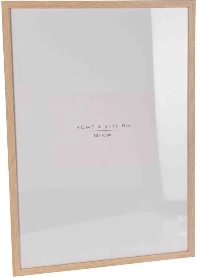 Home & Styling Fotolijst - hout - voor een foto van 50 x 70 cm Lichtbruin