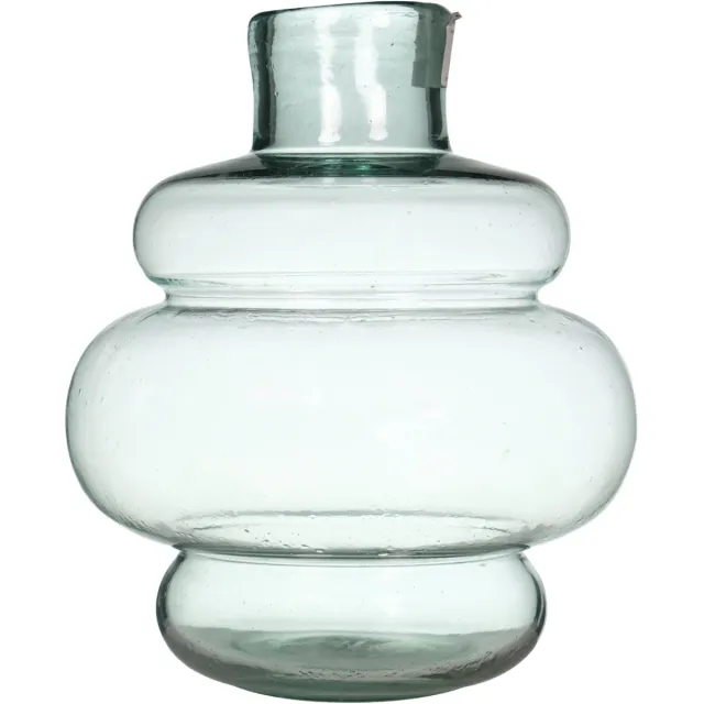 Hakbijl Glass Bloemenvaas Denise - transparant - glas - D20 x H25cm - decoratie - vazen