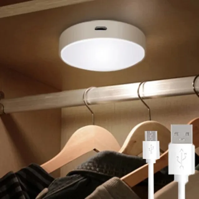 EZMarkt Draadloze ledlamp – Met Bewegingssensor – Draadloze wandlamp – Draadloze ledspot – Usb oplaadbaar – Dimbaar – met Magneet Wit