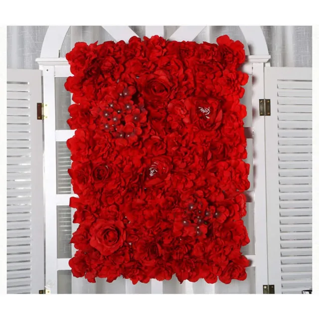 JMKA flowerwall - bloemenwand - bloemenmuur- Kunstbloemen- bloemen- kunstbloemen voor binnen- kunstplant- Nepbloemen- boeket ROOD/ROOD