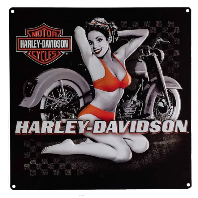 Harley-Davidson Flash Back Babe Metalen Bord multicolor