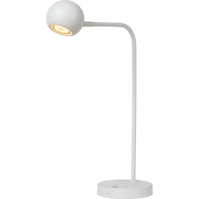Lucide COMET - Oplaadbare Bureaulamp - Accu/Batterij - LED 3 StepDim - 1x3W 2700K - Wit