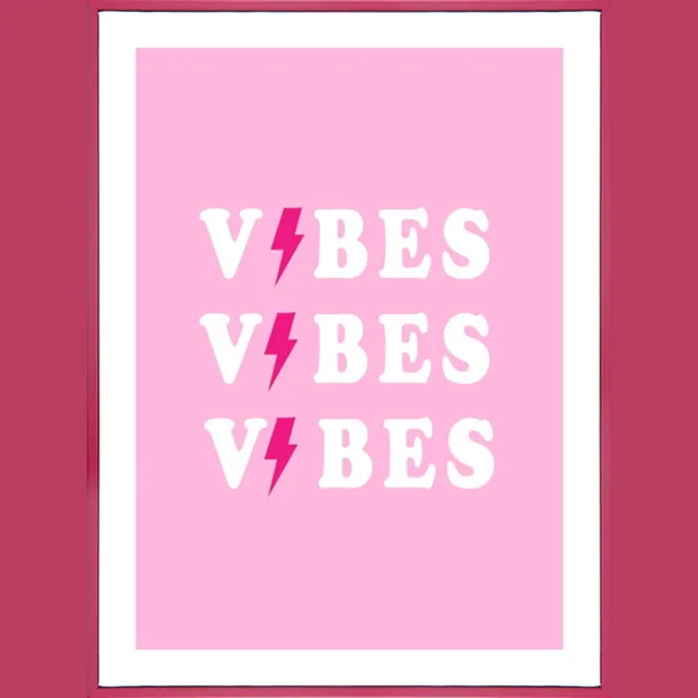 homebound by ky Poster in frame vibes 30x40cm Roze