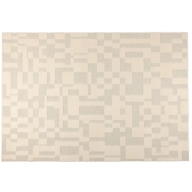 Zuiver Bricks wollen vloerkleed grijs