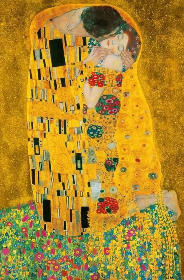 Esque Poster De Kus - Gustav Klimt - Large 70x50 - Wanddecoratie - (Retro/Vintage) Losse poster