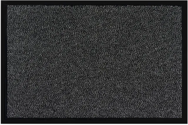 MD-Entree MD Entree - Deurmat - Shannon - Antraciet - Vloerkleed - Met antislip - Wasbaar- Vocht absorberend - Hoge dichtheid 600gr/m2 - 60 x 90 cm