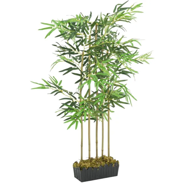 vidaXL Kunstplant bamboe 730 bladeren 120 cm groen