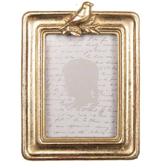 Clayre & Eef Fotolijst 6x9 cm Goudkleurig Kunststof