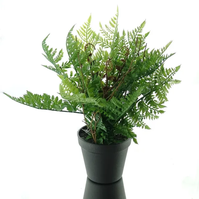 DPI varen in grijze kunststofpot 32 cm - kunstplant Meerkleurig