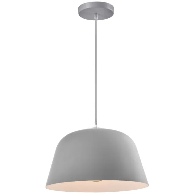 QUVIO Hanglamp retro - Simplistisch design - D 30 cm - Grijs