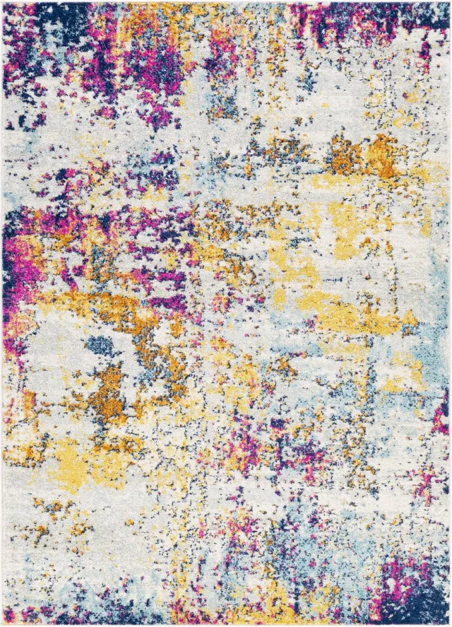 Surya Sarah vloerkleed modern abstract meerkleurig Blauw