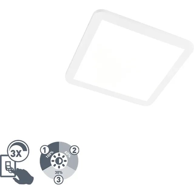 RL LIVE YOUR LIGHT REALITY CAMILLUS - Plafondlamp - Wit - incl. 1x SMD 16 W - Dimbaar met schakelaar - Niet geschikt voor externe dimmer - Wand- en plafondmontage - Badkamerverlichting