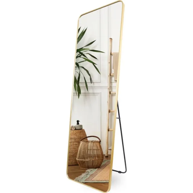 DailySupplies® Passpiegel Staand - Slaapkamer Spiegel - Wandspiegel goud