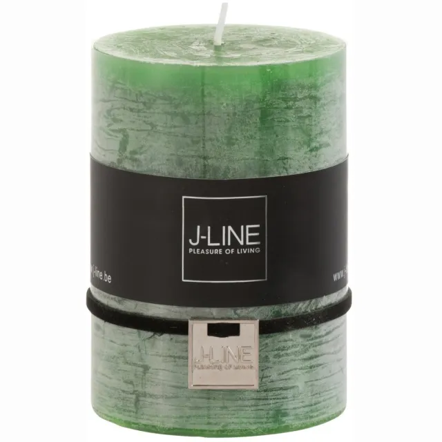 J-Line cilinderkaars - lichtgroen - medium - 39U - 6 stuks