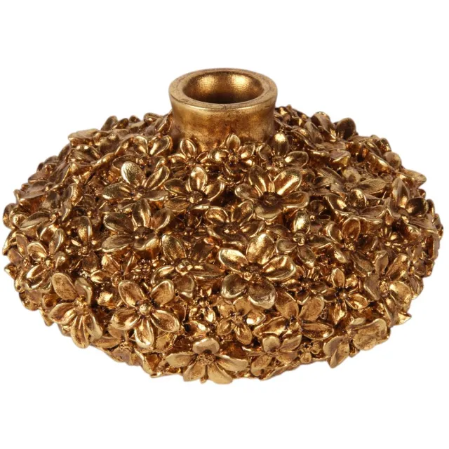 Baroque Vaas - Vaas Bloemen 7,8 cm - Goud - Resin - 7.8x13x13 - Polyresin Gold