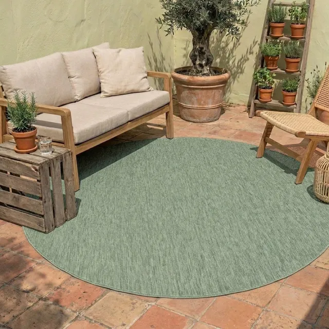 NATURL. Rond buitenkleed - Costa Groen | Zomerse budgettopper! - Ø 100cm