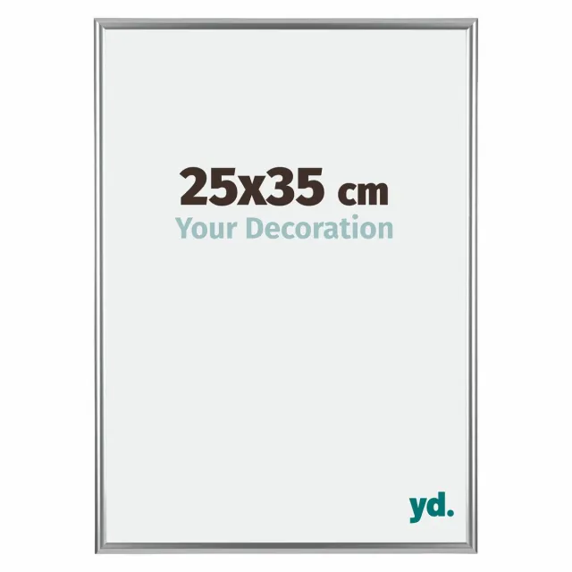 yd. Your Decoration - Fotolijst 25x35 cm - Kunststof - Zilver - Bordeaux