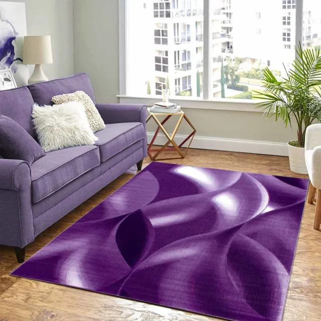 flycarpets Marlon Vloerkleed Modern - Paars - Laagpolig - 80x150 cm