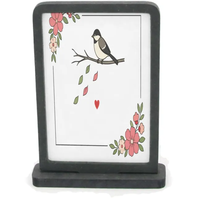 Mr Cadeautjes Houten fotolijst rechthoek met MDF inleg - design Een minimalistisch herinneringsontwerp met een stil natuurta | cadeau Wit