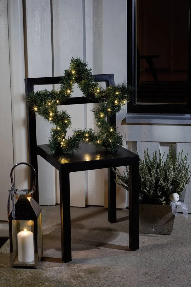 Konstsmide Konst Smide - Deurkrans Spar met Ledverlichting - Groen - LxB 45x45cm