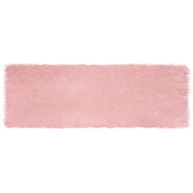 vidaXL Tapijt - van - imitatie - schapenvacht - TAFALLA - Roze - 80 - x - 250 - cm