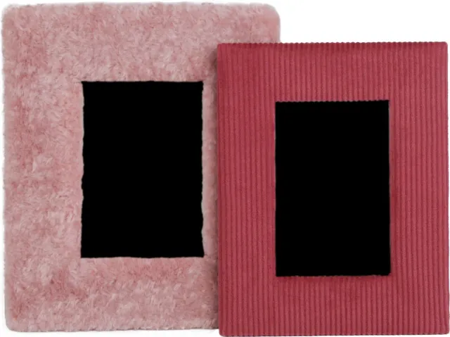 Oliva's Fotolijst - Fotolijstjes set van 2 stuks - 10x15 & 13x18 cm - Teddy & Ribstof - Roze