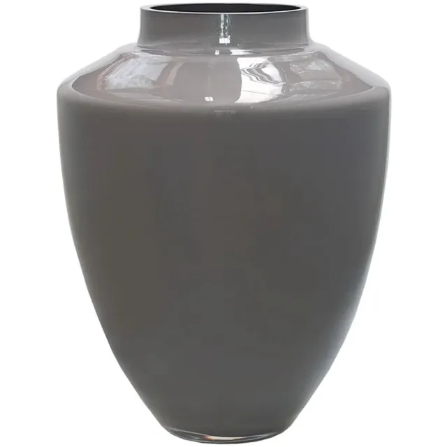 Vase The World Vaas Tugela | Earth - Taupe | Medium | Mond geblazen glas | Ø28 x H36 cm