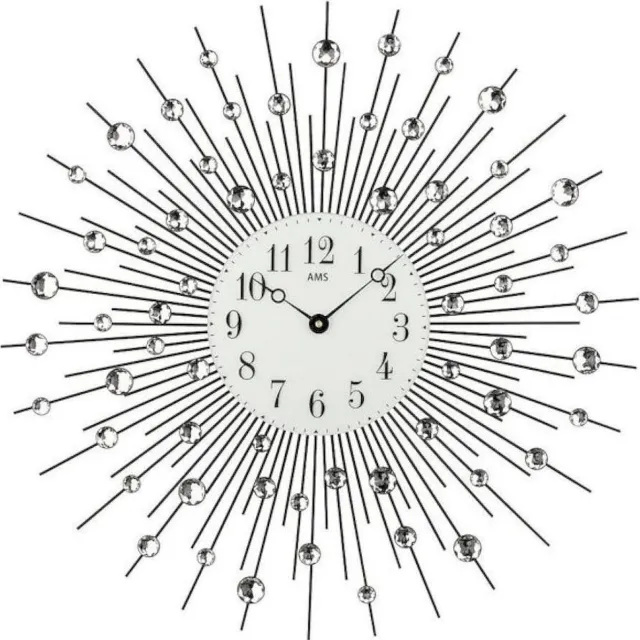 AMS Wandklok AMS - 9380 Zwart