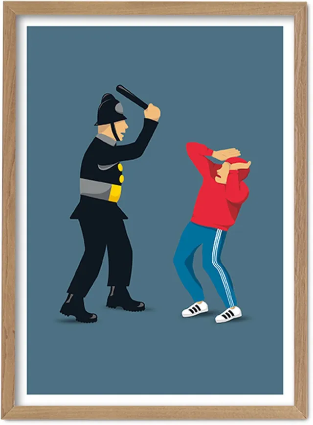 FC Kluif 'Bobby Hooligan' poster - 70 x 50 cm MULTI