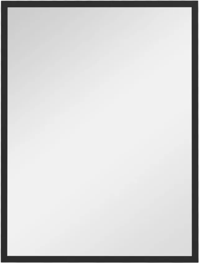 ZYLARO Wandspiegel - Houtlook lijst - 60 x 80 cm - Eenvoudige montage - Inclusief schroeven zwart